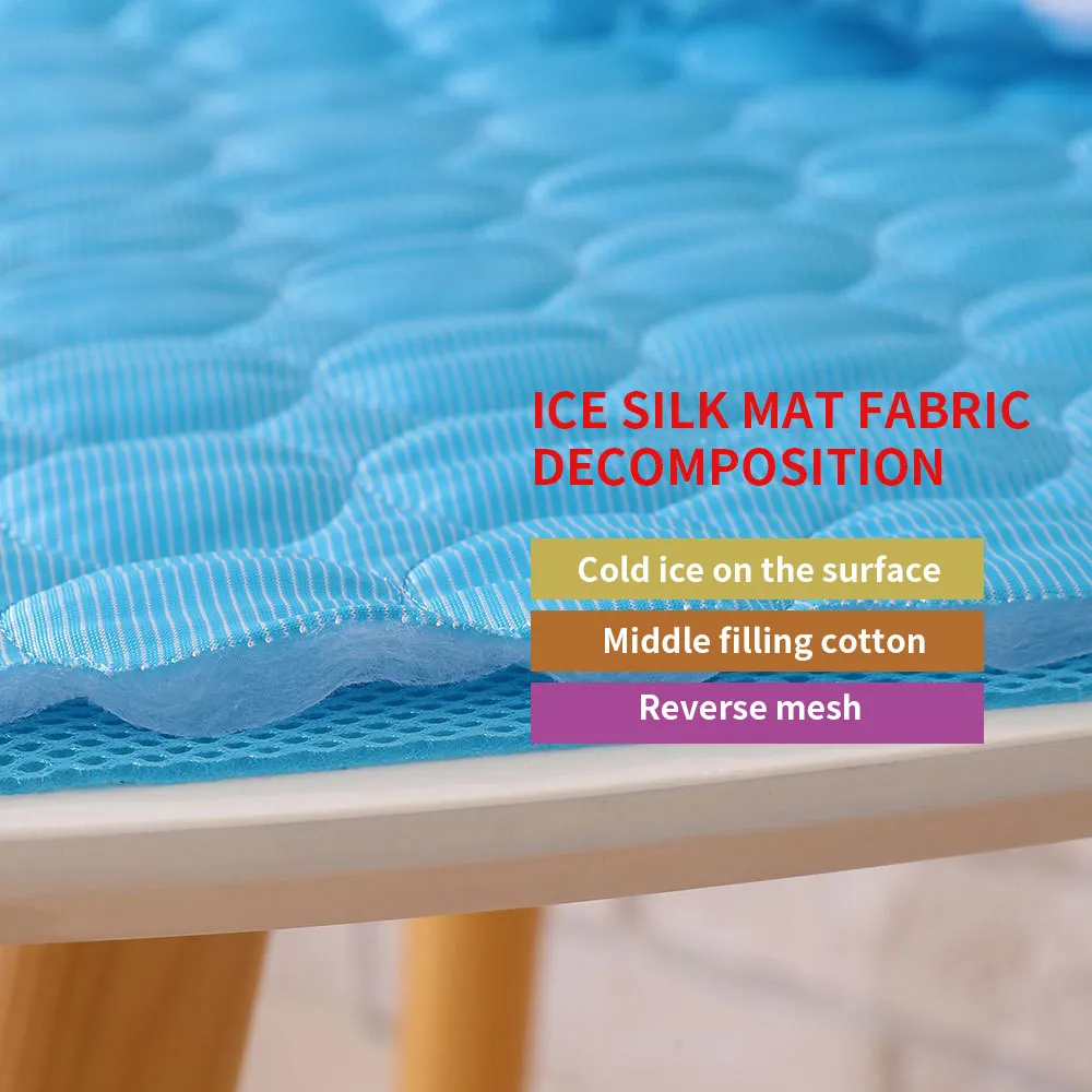 Новый летний коврик для собак льда S/M/L/XL шелк прохладные кровати домашних