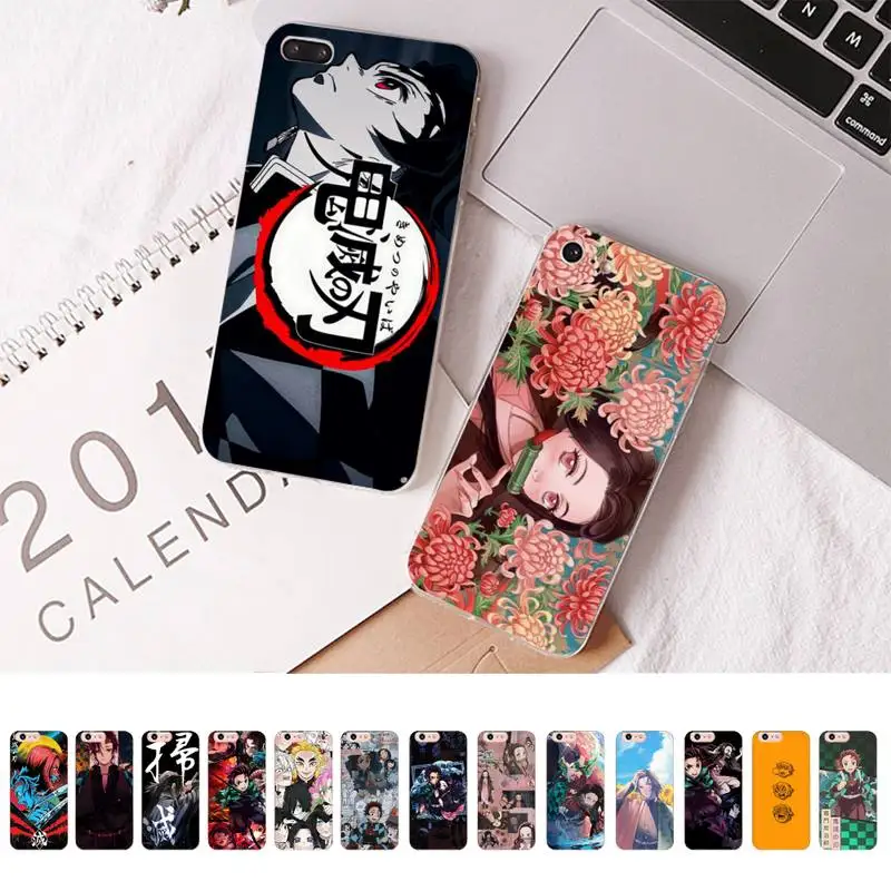 

Cute Japan Demon Slayer Phone Case for iPhone 13 11 12 pro XS MAX 8 7 6 6S Plus X 5S SE 2020 XR case