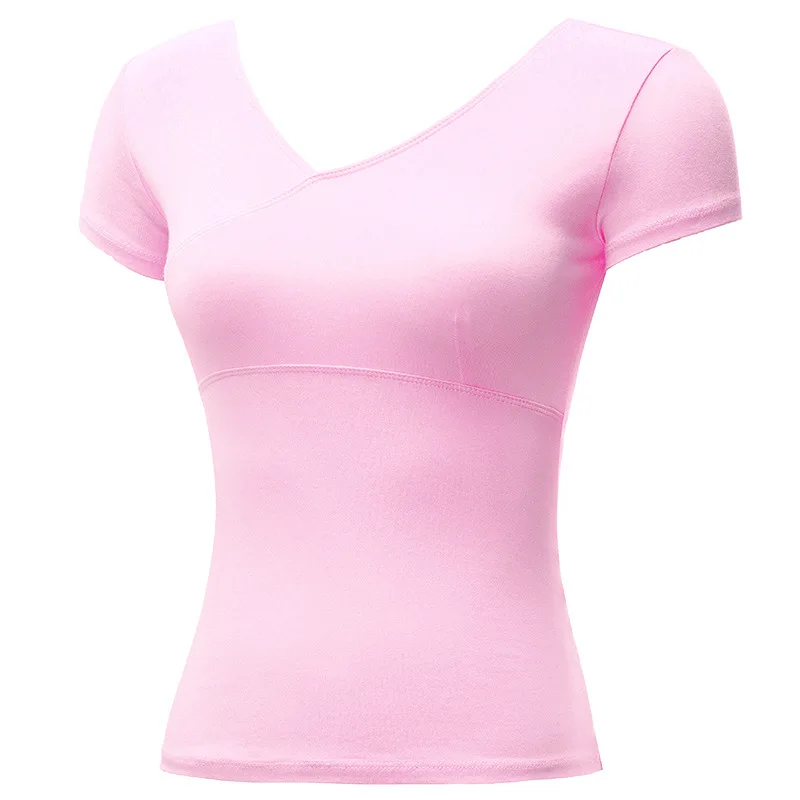 

Ballet Top For Women Long Sleeve V-neck Collar Top Practice Yoga Gymnastic Classical Dance Clothes Adult Elegant Slim Dance Wear
