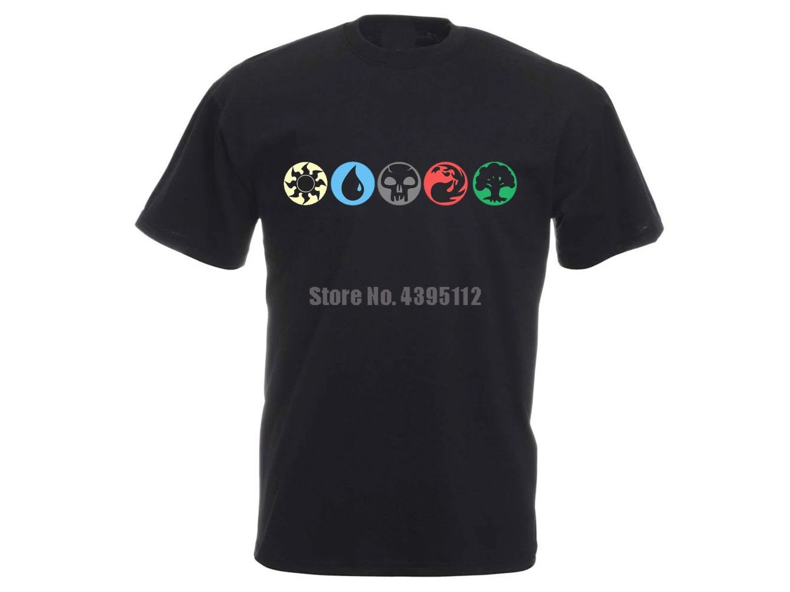 Magic The Gathering Card Game Мужская футболка в стиле хип хоп дизайнерская черные белые