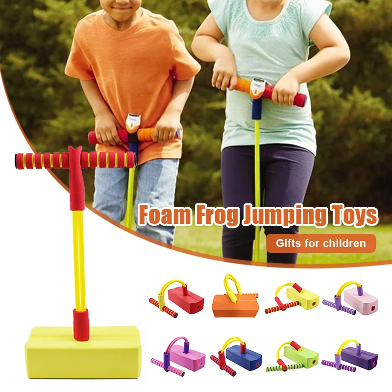 

Children Foam Frog Jumping Toys Pogo Stick Kid Outdoor Sports Games Educational Bouncing Sense Training Toy Gifts PSEN99