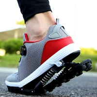 adults sports shoes with eva shoe pad mechanical shoes with good shock proof multifunctional sneakers with spring