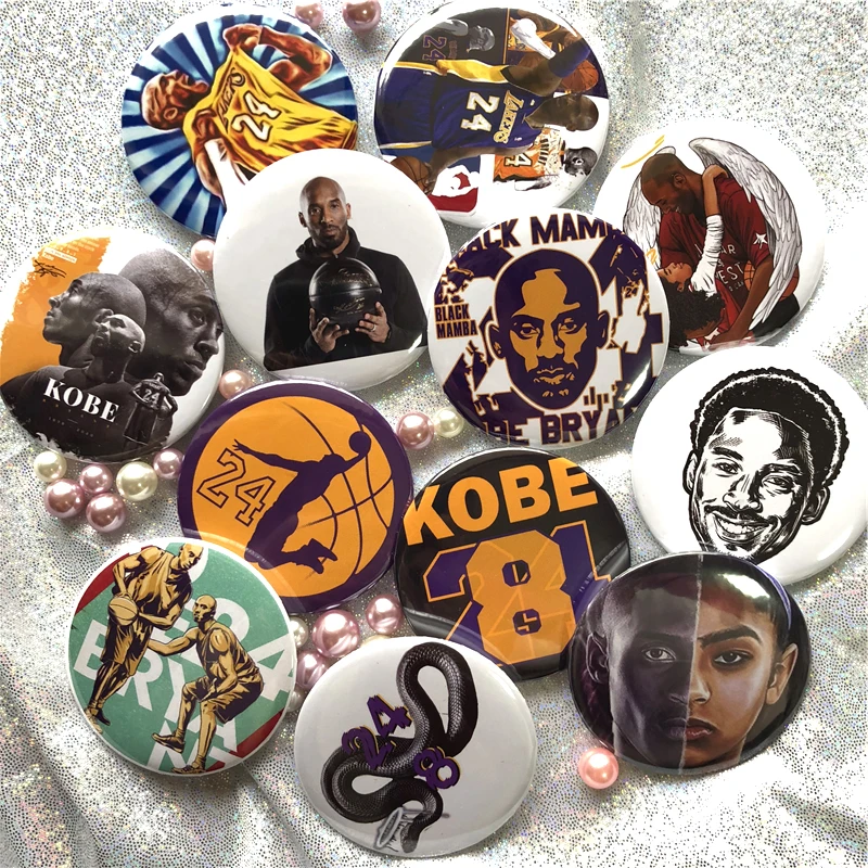 Коби Брайант #24 баскетбольные акриловые значки значок пользовательские броши на