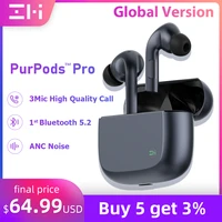 global version zmi purpods pro bluetooth headphones wireless 5 2 bluetooth earphones waterproof earbuds headsets with 3mic