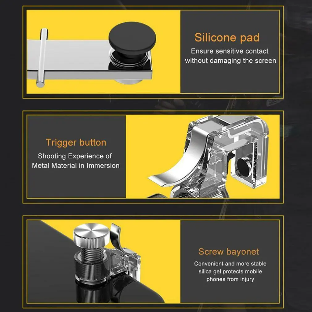 Новый металлический смарт-телефон R11 2 шт. мобильный геймпад для PUBG кнопка