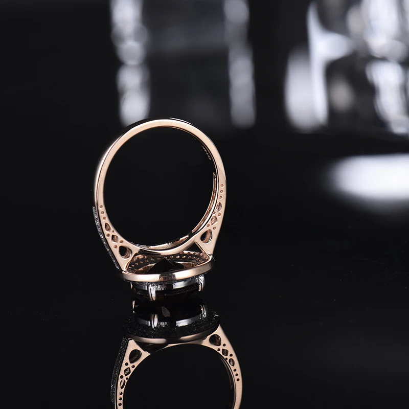 Кольца LOVERJEWELRY с топазом 4 66 карат однотонные кольца из розового золота 14