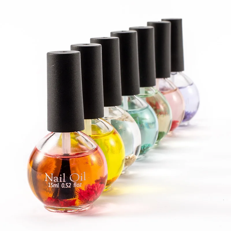 

Nail Polish Manicure Dried Flower Nutrition Oil 15ML Nail Edge Care Oil Anti-barb Moisturizing Dried Flower Nail Treatment