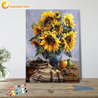chenistory oil painting by numbers flower paint by numbers drawing on canvas diy window scenery home decoration 60x75cm