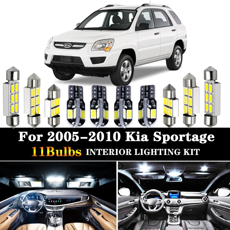 11 шт. автомобильные аксессуары белые светодиодсветодиодный лампы для салона 2005