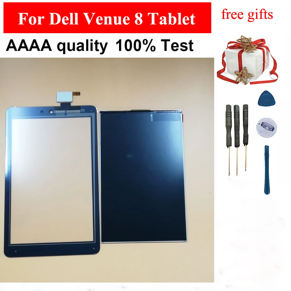 Для Dell Venue 8 Tablet 3830 Черный сенсорный экран дигитайзер стекло + ЖК-дисплей панель
