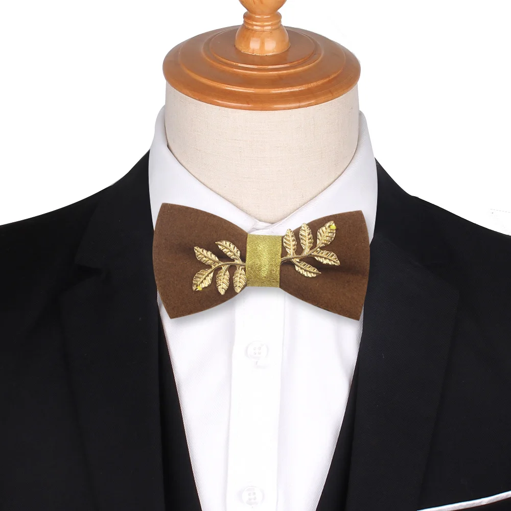 Металлическое украшение мужской галстук-бабочка Повседневный однотонный для