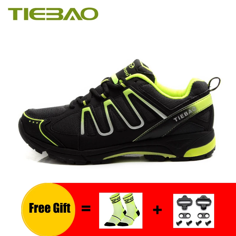 TIEBAO Leisure Cycling Shoes Breathable Men Women Mountain Bike Sneakers Outdoor Sport Self-locking Riding Bicycle Mtb Shoes