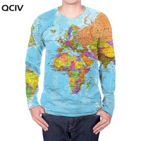qciv brand world map long sleeve t shirt men painting punk rock harajuku anime clothes mens clothing summer streetwear