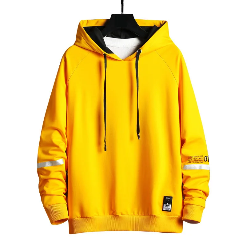 

Quality Brand Man Hoodie 2020 Autumn Winter Male Hip Hop Streetwear Men's Pullover Sweatshirts Solid Color Hooded Tops