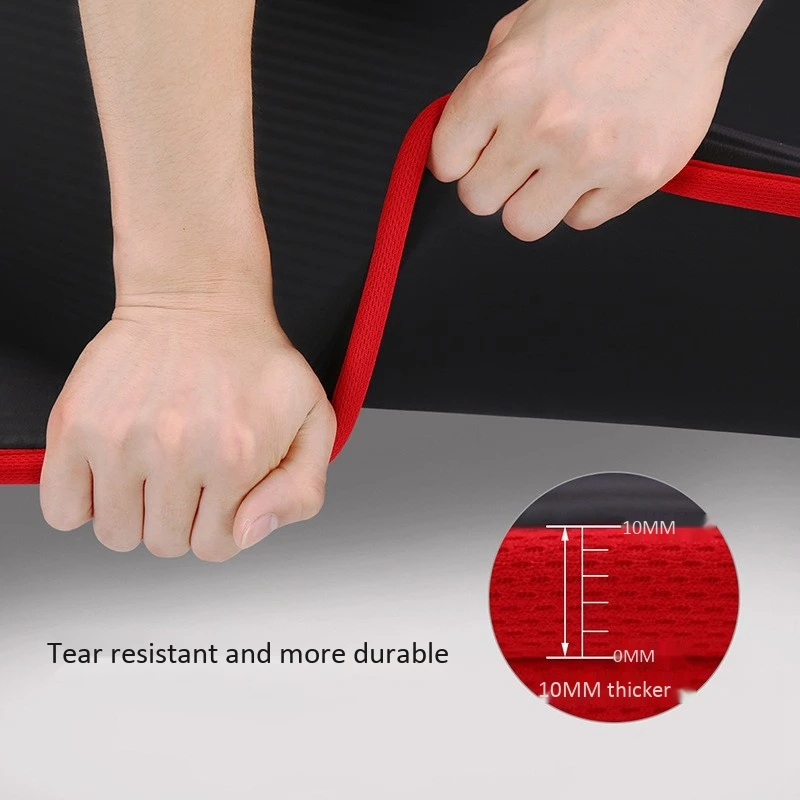 

Thickened Non-Slip Yoga Mat NBR Fitness Exercise Mat Sports Gymnastics Pilates Mat with Yoga Mat Bag and Straps