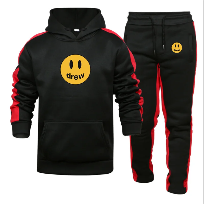 

2020Men Winter Fleece Sets Mens Thick Hoodies+Pants Suit Man Hooded Sweatshirt Sportswear Tracksuits Male Hoodie