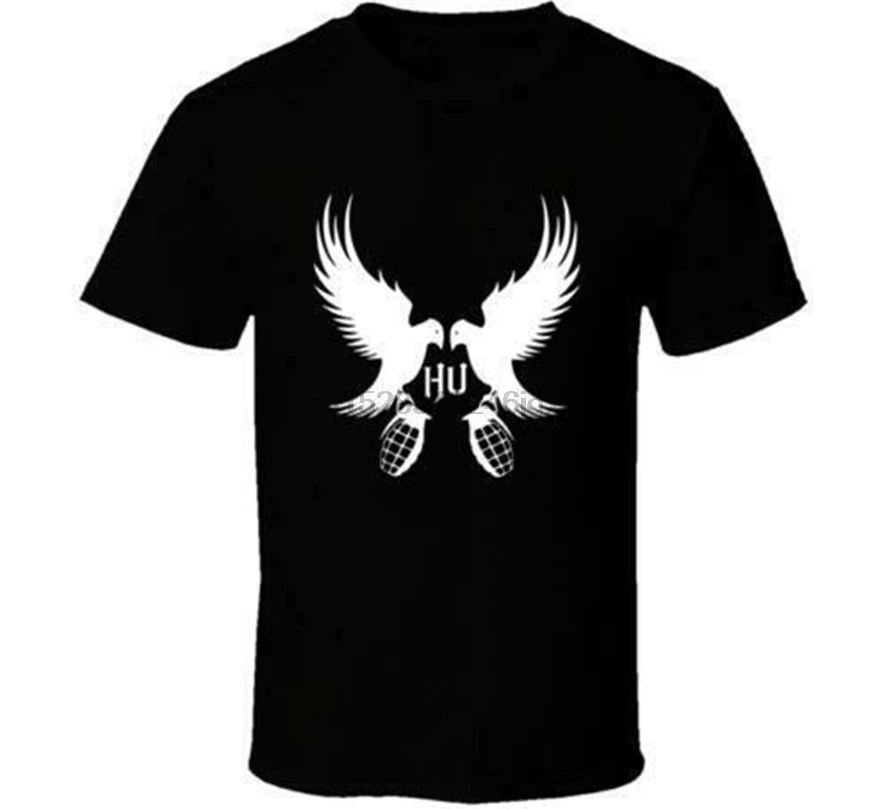 Новая голливудская футболка Undead Hu с логотипом группы белая Черная Мужская