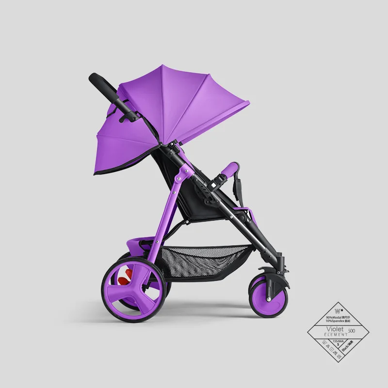 YoyaplusBaby легкая коляска детская коляска портативная детская тележка детская Автомобильная многоцветная Высокая Пейзаж Гиг колеса - Цвет: violet 1
