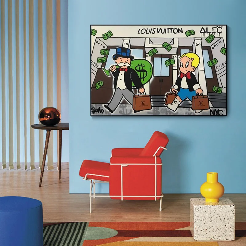 

Alec Monopolyingly Love Is Answer Canvas Print Picture Painting Living Room Poster On Wall Home Decoration anime poster