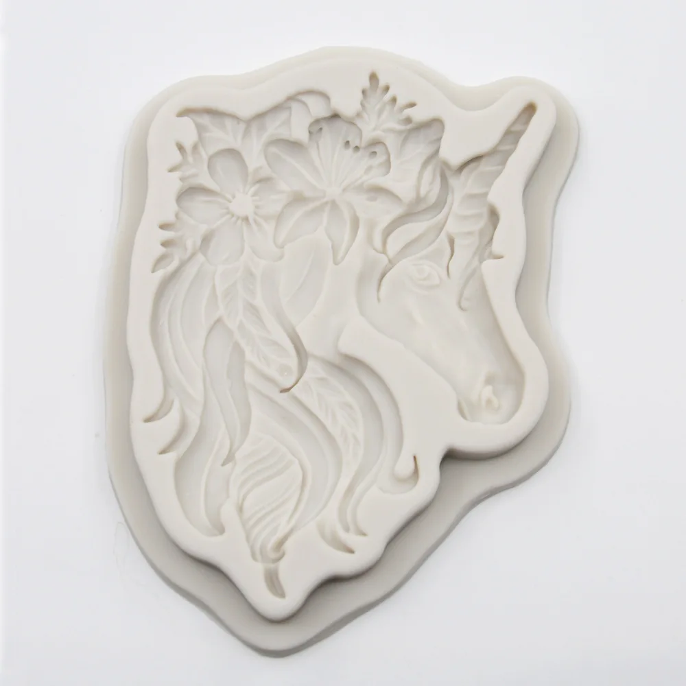 Новый Единорог цветок помадка торт силиконовые формы Свадебные украшения DIY