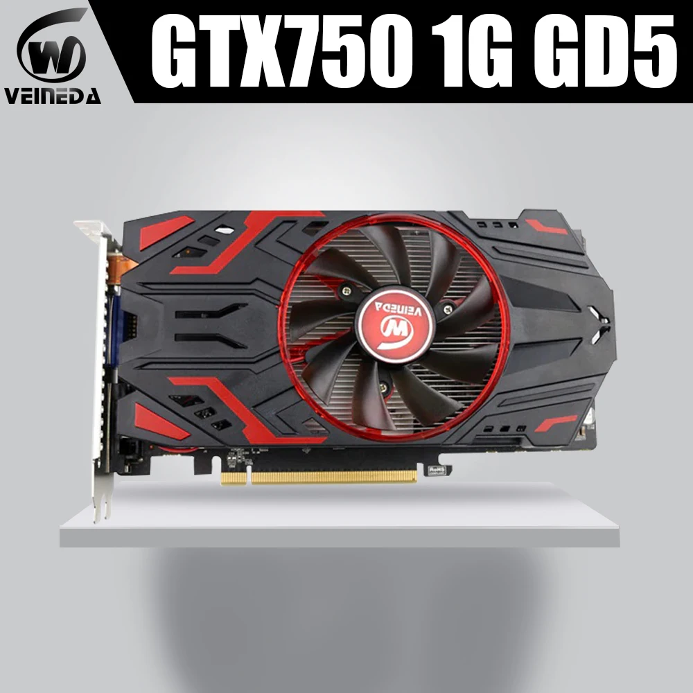 Veineda GTX750 1 ГБ GDDR5 графическая карта игровой настольный компьютер ПК видеокарты Поддержка DVI/HDMI PCI-E X16 3,0