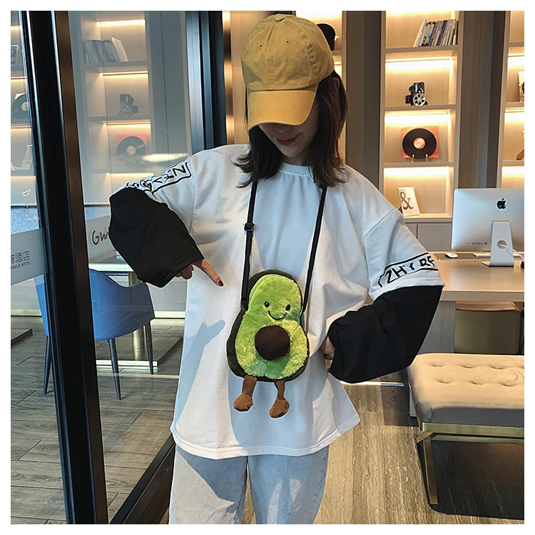 Small Crossbody Shoulder Bags For Girls Cute Cartoon Toast Toy Fruit Shape Avocado Wallet Designer Clear Purse And Handbags