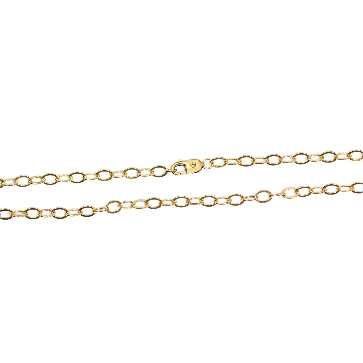

Beadsnice ID40134smt4 DIY Customize Long Necklace Layering Jewelry Gold Filled Oval Chain Necklace for Pendant Making
