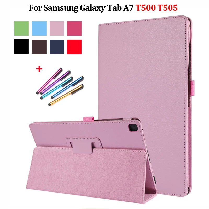 

Чехол для планшета Samsung Galaxy Tab A7, чехол 10,4 дюйма, T500, T505, флип-чехол, чехол-подставка для Samsung Galaxy Tab A7 2020, чехол + ручка