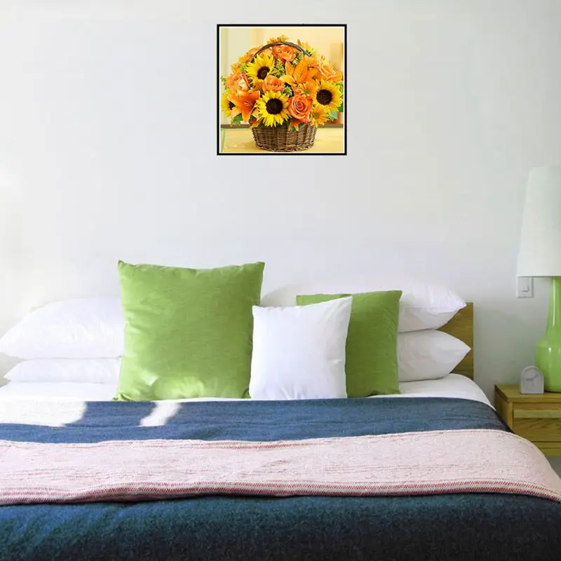 5d diy Алмазная Цветочная вышивка наборы крестиков алмазная корзина с подсолнухом