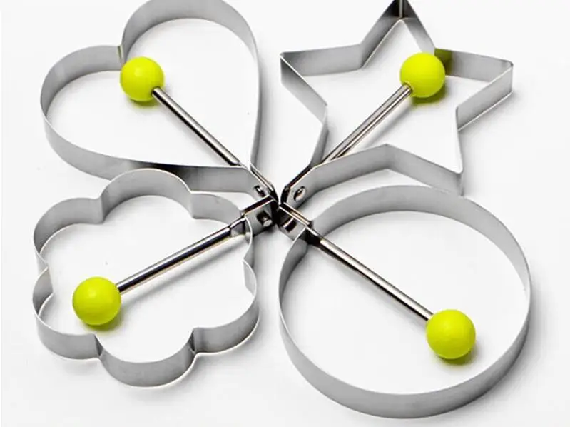 5 шт сгущать Нержавеющая сталь яйцо Frier набор в форме сердца круговой жареный