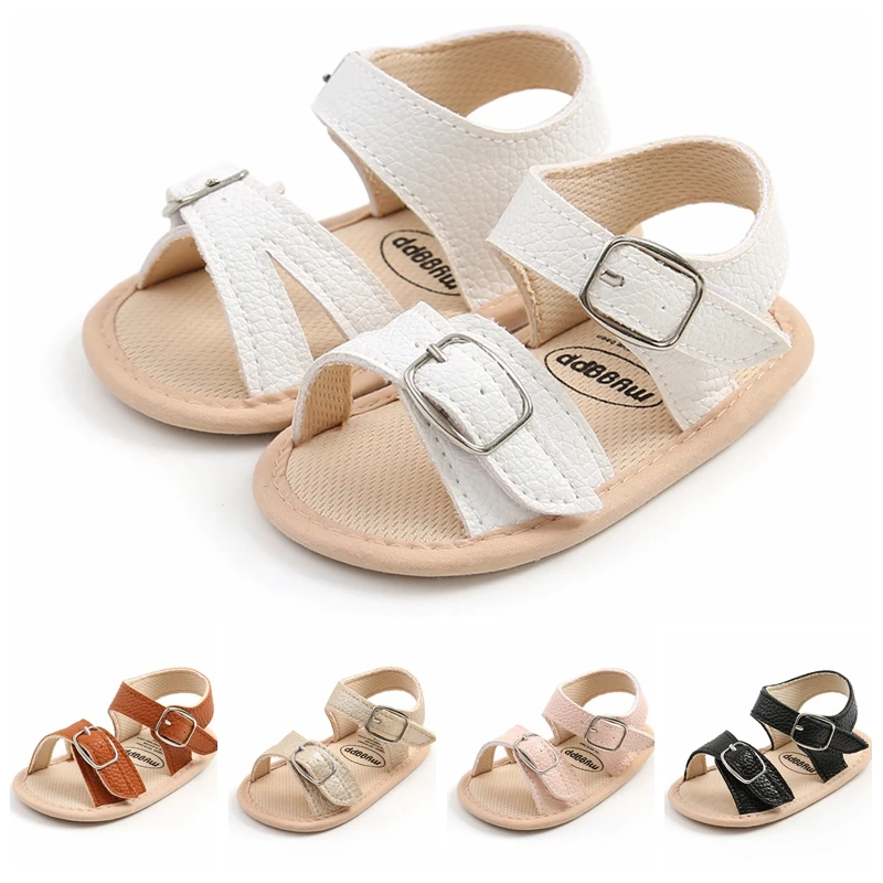 

New Hot Sale Kid Sandal Lovely Infant Baby Girl Sandals Soft Sole Toddler Shoes Non-slip Buckle Sandals Moccasin