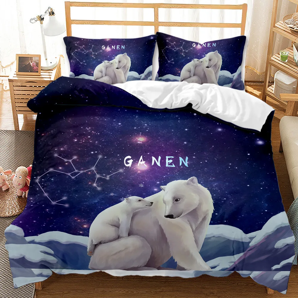 

Cool Animal style HD Digital Print Bedding Sets Duvet Cover+ Pillowcase 2/3pcs Customized bed set US/AU/EU size