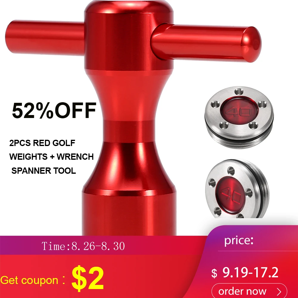 2 шт. Красный Гольф вес + гаечный ключ инструмент для гаечных ключей желобков 10 г/15