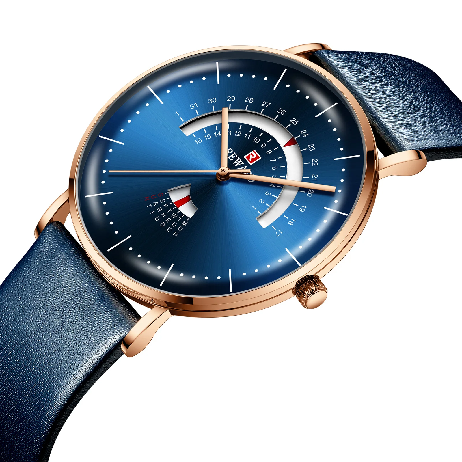 

Genuine Leather Mens Watches Top Brand Luxury Quartz Watch Men Calendar Week Fashion Bussiness Waterproof Reloj Hombre Relogio