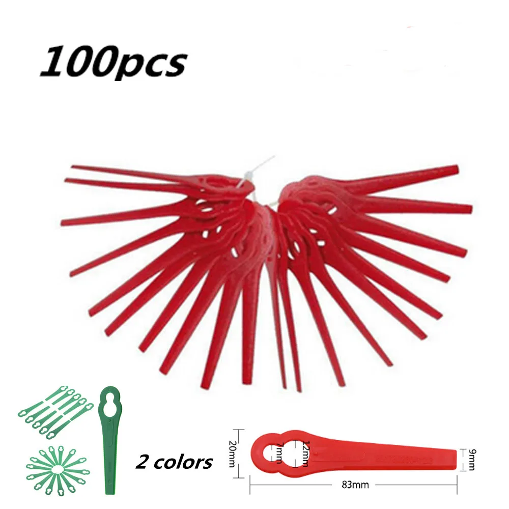 

100Pcs for Florabest LIDL FRTA 20 A1 Lidl IAN 282232 Replacement Plastic Cutter Blades for Florabest Grass Trimmer Brushcutte
