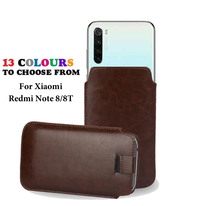Кожаный чехол для Redmi Note 8T Xiaomi 8 Карманный Чехол кобура с веревкой и язычком