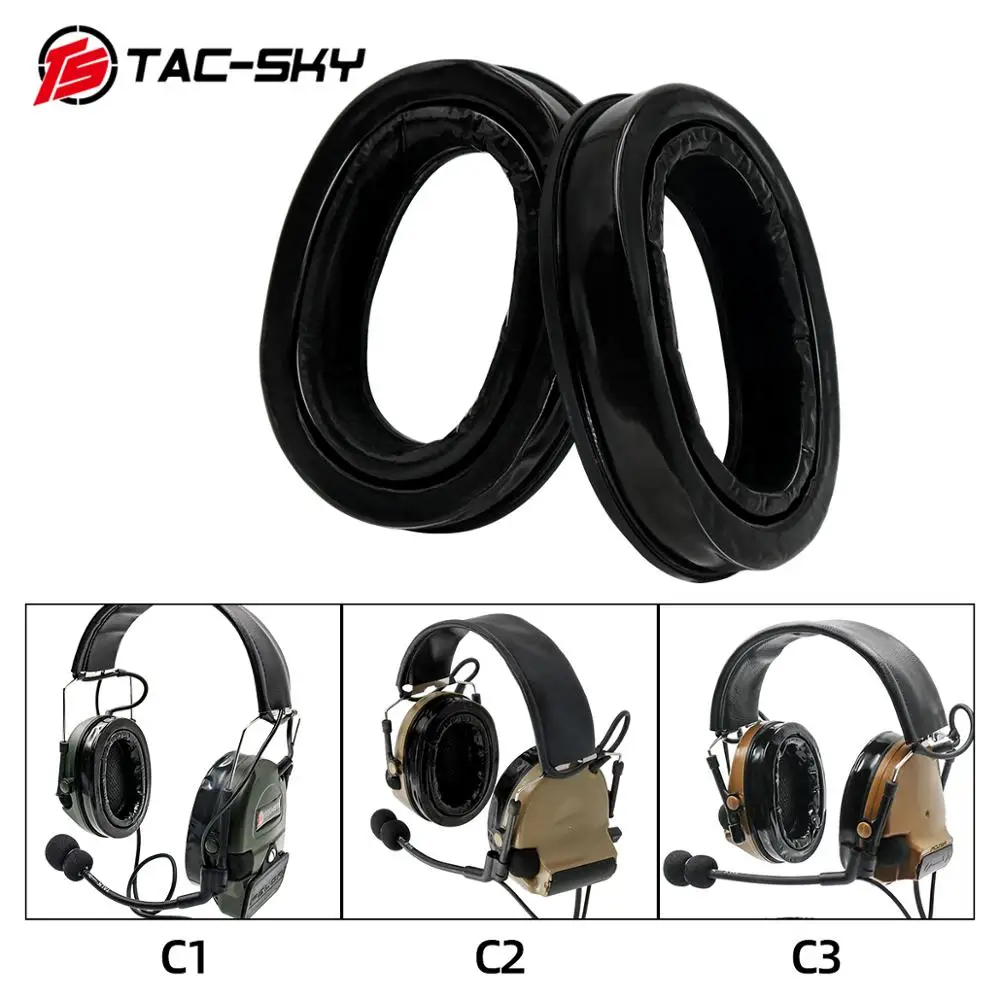 

TAC-SKY For Peltor Series Headphones Comtac i ii iii Tactical Headset Headset Accessories Silicone Earmuffs Ear Cushions