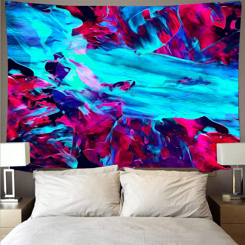 Загадочный разноцветный разукрашеный тканевые обои Большой wall art