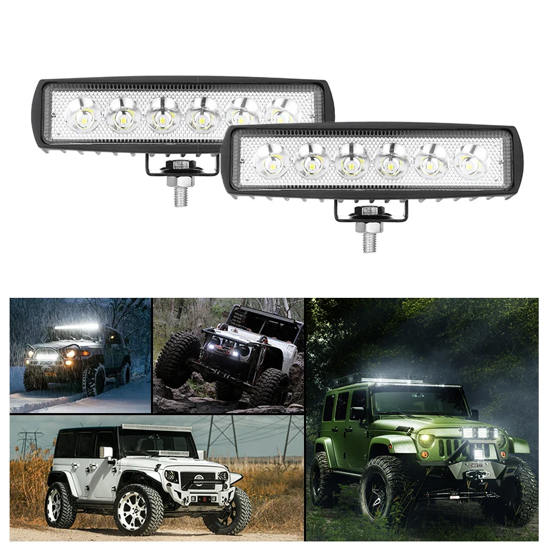 Светодиодный рабочий светильник DRL точечный и заливающий 18 Вт 12 В 4WD светодиодный