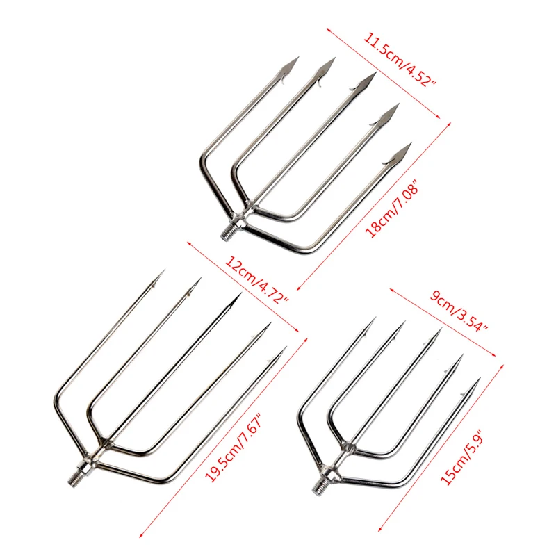 

Stainless Steel Prong Harpoon Fish Fork Fishing Ice Breaker AccessoryTackleTool
