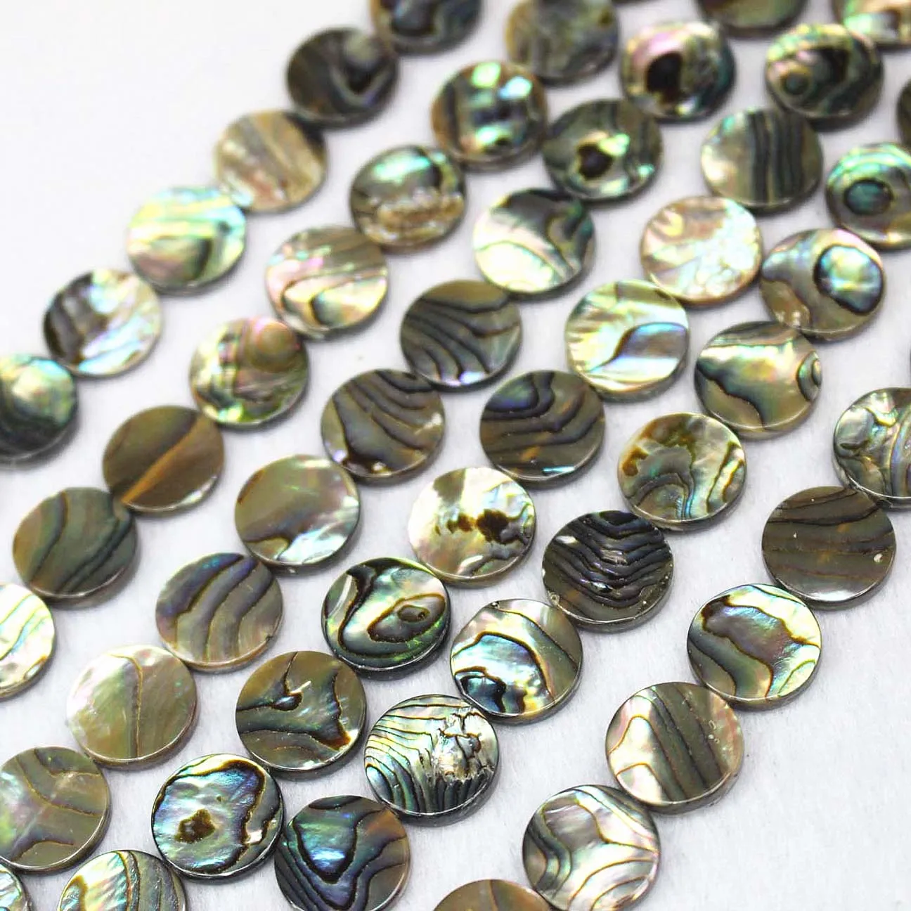 Оптовая Продажа Натуральные мозаичные бусины Abalone цветок сливы сердце овальная