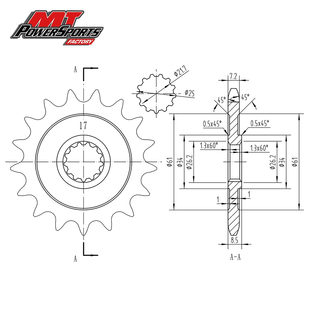 

For Kawasaki Motorcycle Steel Front Engine Sprocket Full Steel Rear Sprockets OE Type Rubber Cushioned Front Sprocket 15T 17T