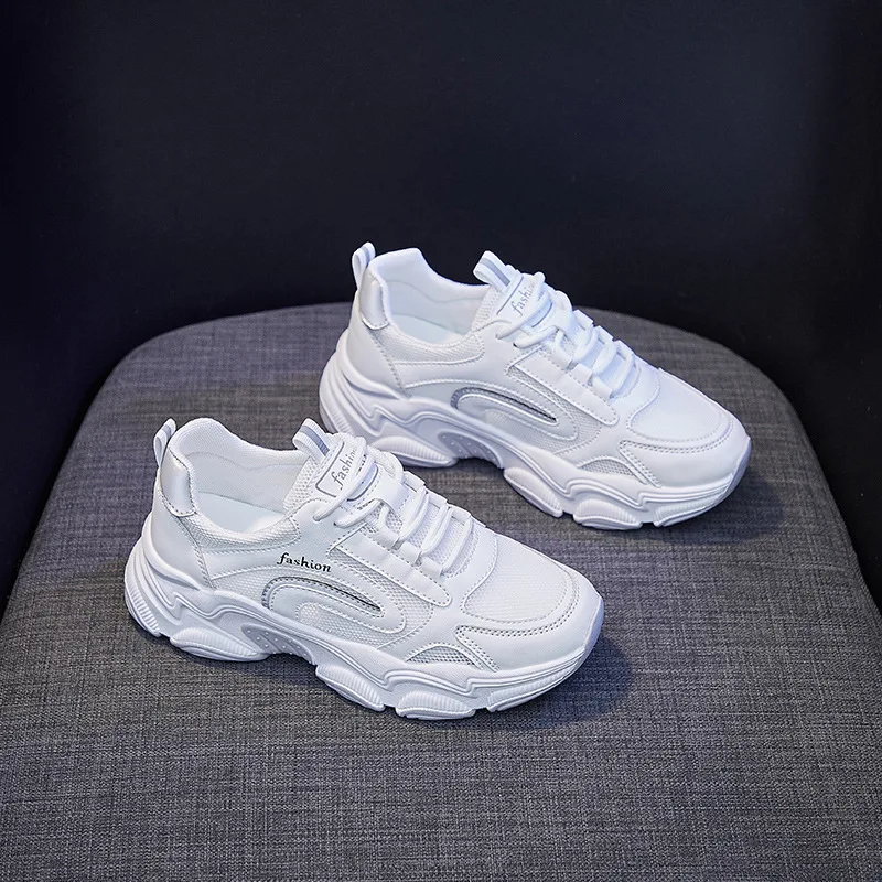 Летняя новая дышащая Студенческая сетчатая обувь для пожилых женщин модная