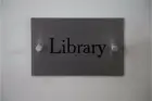 Современный знак библиотеки ** алюминиевый и акриловый знак ** внутренний или наружный знак