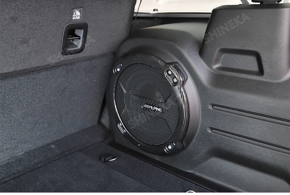 SHINEKA хромированный Стайлинг для Jeep Wrangler JL+ Автомобильный Динамик багажника покрытые кольцом панели декоративные наклейки для Jeep Wrangler JL