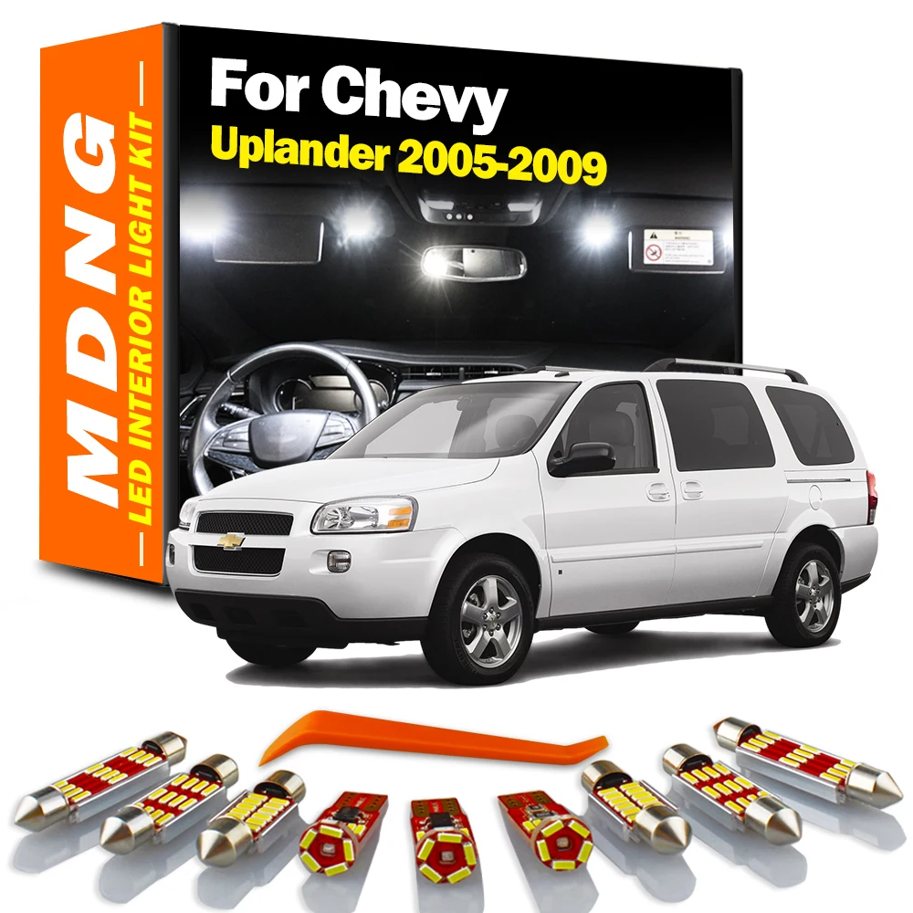 MDNG 14 шт. светодиодная интерьерная с Canbus светильник Kit для Chevrolet Chevy Uplander 2005 2006 2007 2008