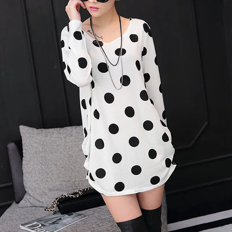 Женский Повседневный пуловер с цветочным принтом черный свободный свитер