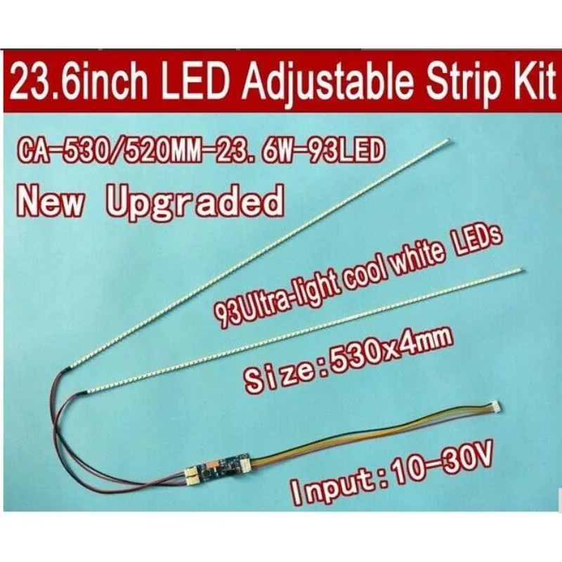 

Best Cheap 5set/lot 530mm Adjustable brightness ccfl led backlight strip kit,Update 23.6inch ccfl lcd monitor to led bakclight