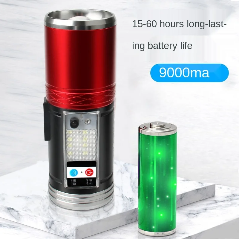 

Super Bright Five-light Source Rechargeable Led Induction High-power Strong Light Laser Gun Bracket Night Fishing Lamp