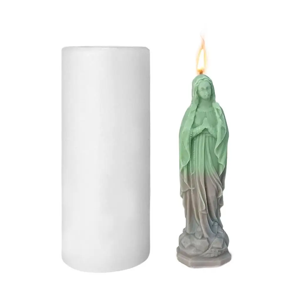 

Virgin Mary Model Figure Gypsum Sillicone Mold Candle Aromatherapy Resin Mould Portrait Blessing Home Decoration Silicone Mould
